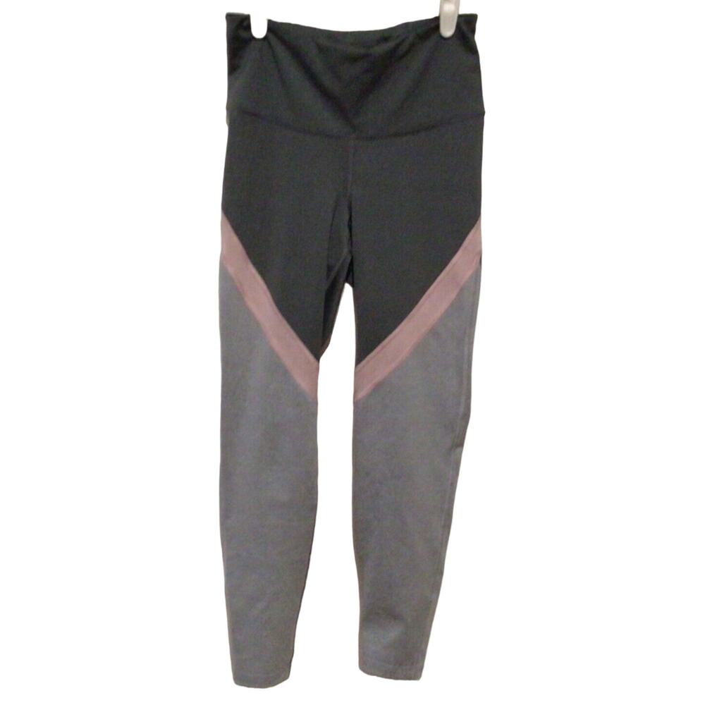 Old Navy Active High Rise Leggings Gray & Pink Women’s Size S Stretch Fit